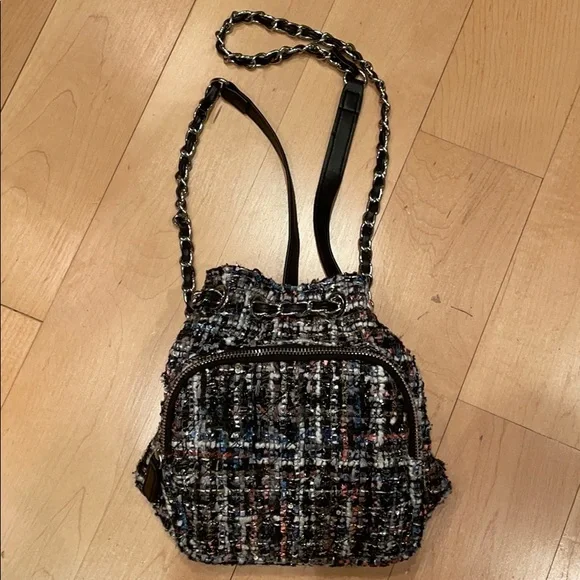 Tweed Zara backpack Zara | Bags | Zara Bag Mini Tweed Backpack Shoulder Bag  main image 2
